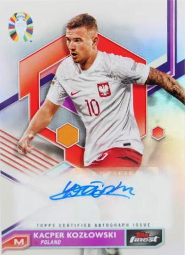 2023 Topps Finest Road to UEFA EURO Autograph Kacper Kozlowski #BCA-KKO card