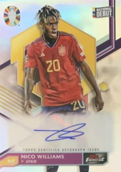 2023 Topps Finest Road to UEFA EURO Autograph Nico Williams #BCA-NW card