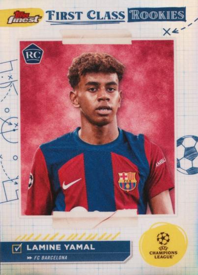 2023 Topps Finest UEFA Club First Class Rookie Lamine Yamal #FR-1 card