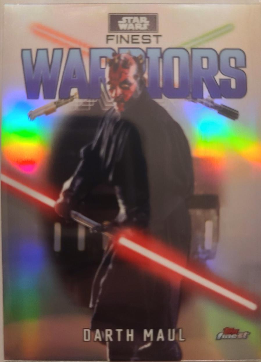 2023 Topps Finest Warriors Darth Maul [Gold Refractor] #FW-13 card