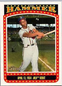 2023 Topps Heritage The Hammer Hank Aaron #TH-1 card