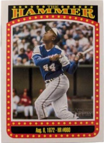 2023 Topps Heritage The Hammer Hank Aaron #TH-8 card