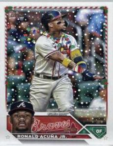 2023 Topps Holiday Ronald Acuna Jr. [SP Variation] #H43 card