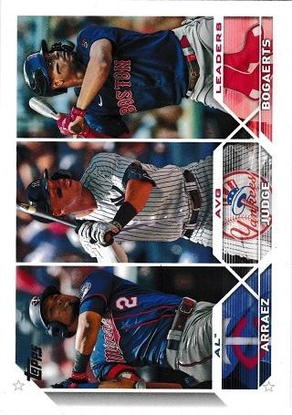 2023 Topps Luis Arraez, Aaron Judge, Xander Bogaerts #289 card