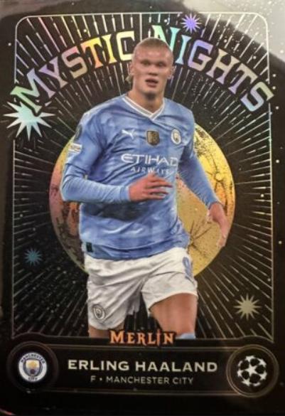 2023 Topps Merlin UEFA Mystic Nights Erling Haaland #MN-14 card