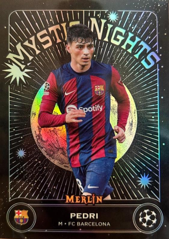 2023 Topps Merlin UEFA Mystic Nights Pedri #MN-6 card