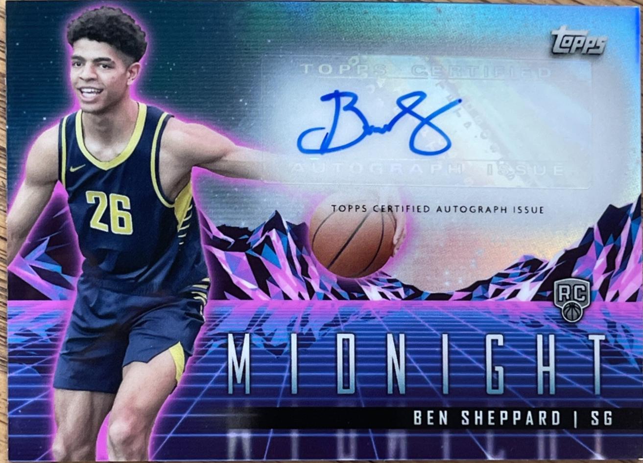 2023 Topps Midnight Rookie Horizon Signature Ben Sheppard #RHS-BES card