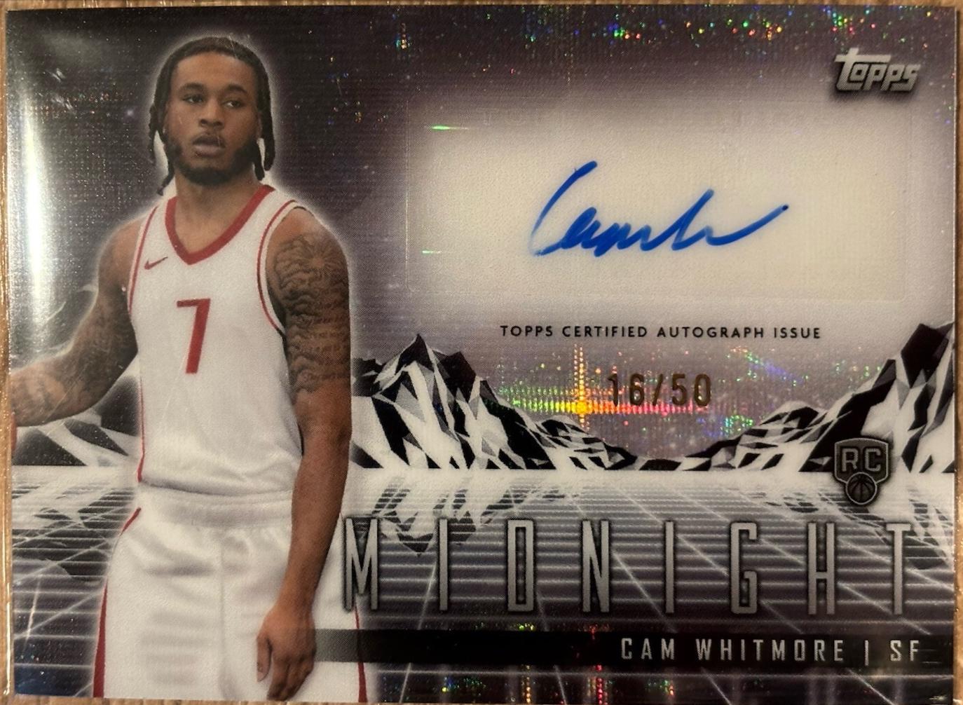 2023 Topps Midnight Rookie Horizon Signature Cam Whitmore #RHS-CW card