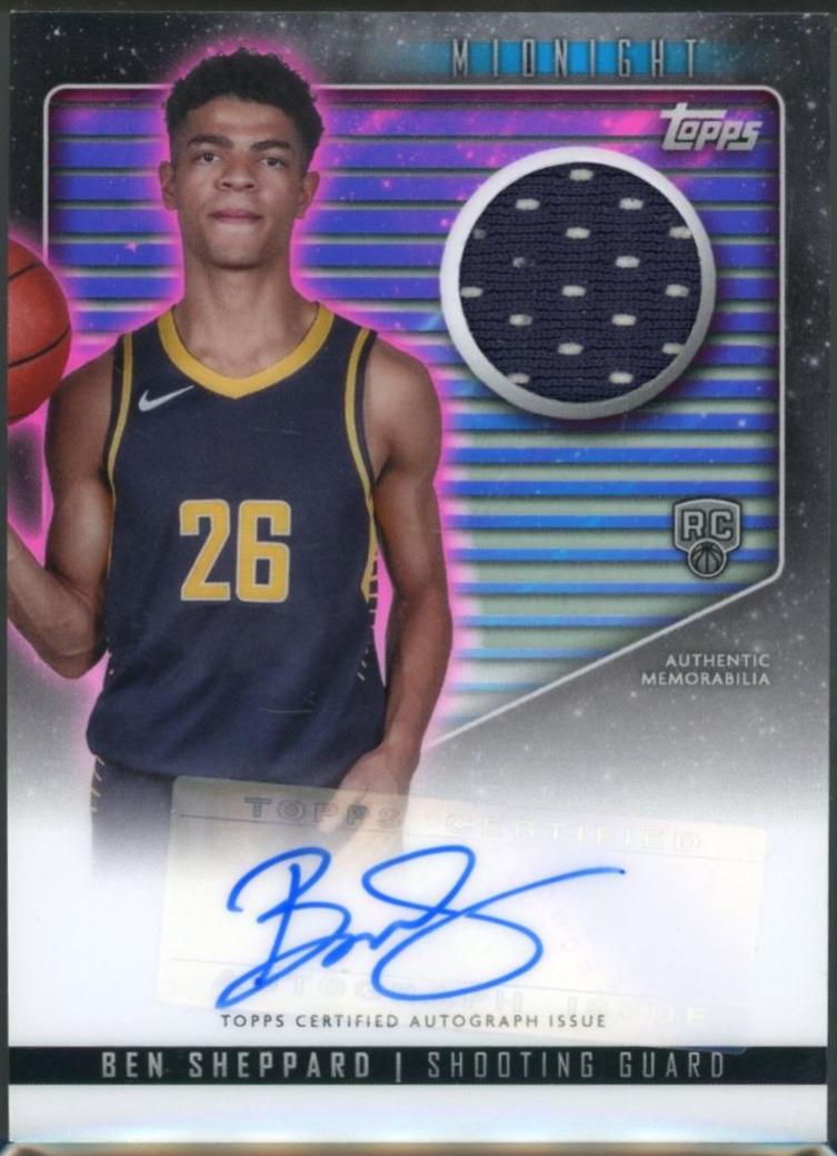 2023 Topps Midnight Rookie Jersey Autograph Ben Sheppard #RJA-BES card