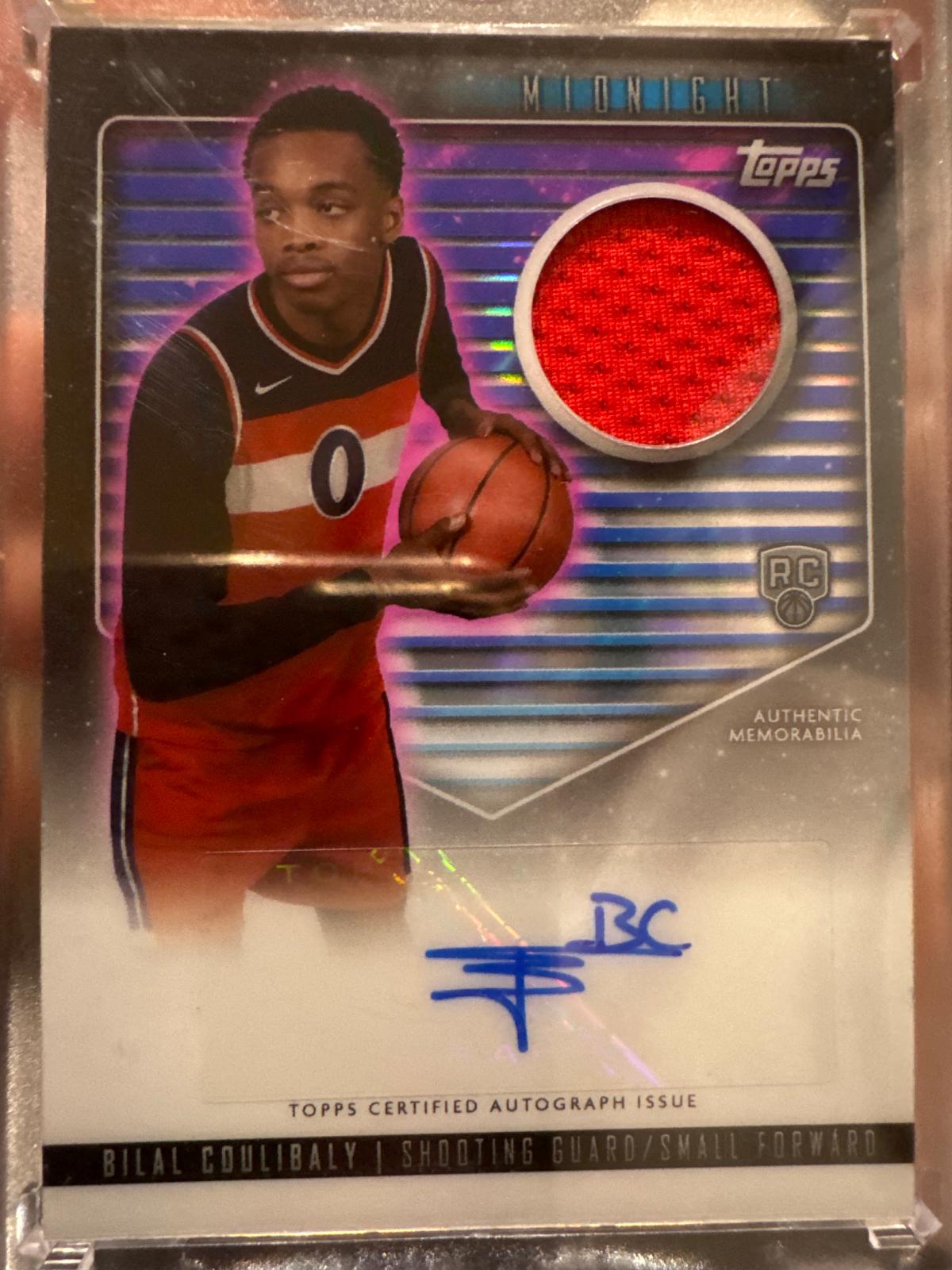 2023 Topps Midnight Rookie Jersey Autograph Bilal Coulibaly #RJA-BC card
