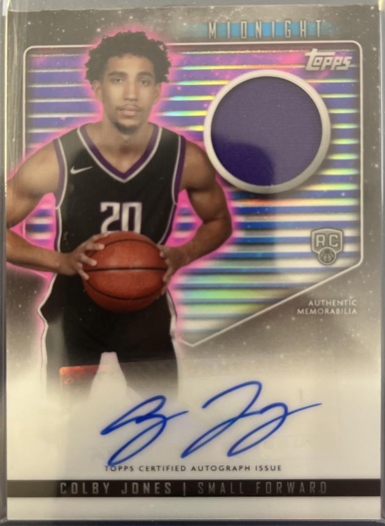 2023 Topps Midnight Rookie Jersey Autograph Colby Jones #RJA-CJ card