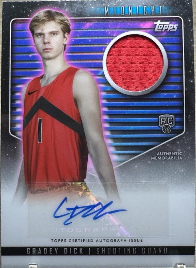 2023 Topps Midnight Rookie Jersey Autograph Gradey Dick #RJA-GD card