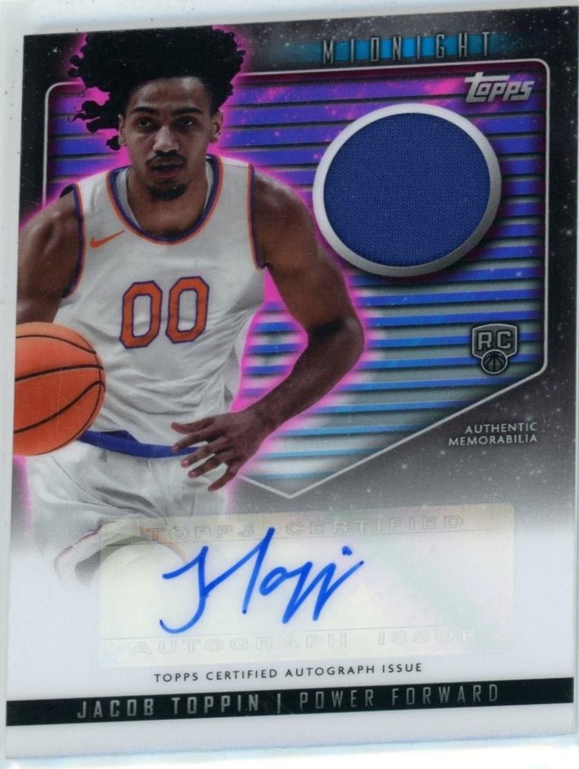 2023 Topps Midnight Rookie Jersey Autograph Jacob Toppin #RJA-JT card