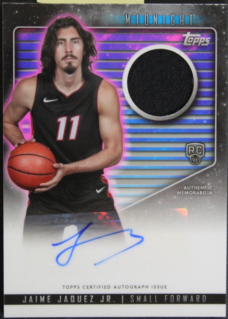 2023 Topps Midnight Rookie Jersey Autograph Jaime Jaquez Jr. #RJA-JJJ card
