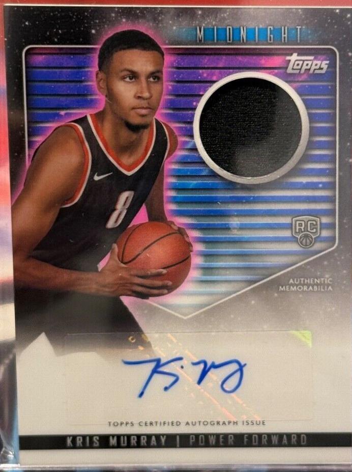 2023 Topps Midnight Rookie Jersey Autograph Kris Murray #RJA-KM card
