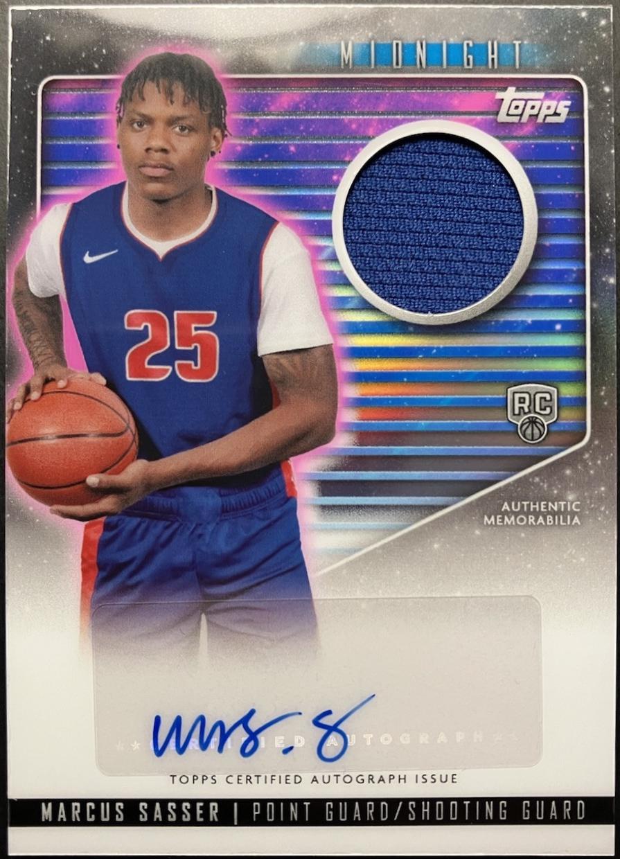 2023 Topps Midnight Rookie Jersey Autograph Marcus Sasser #RJA-MS card