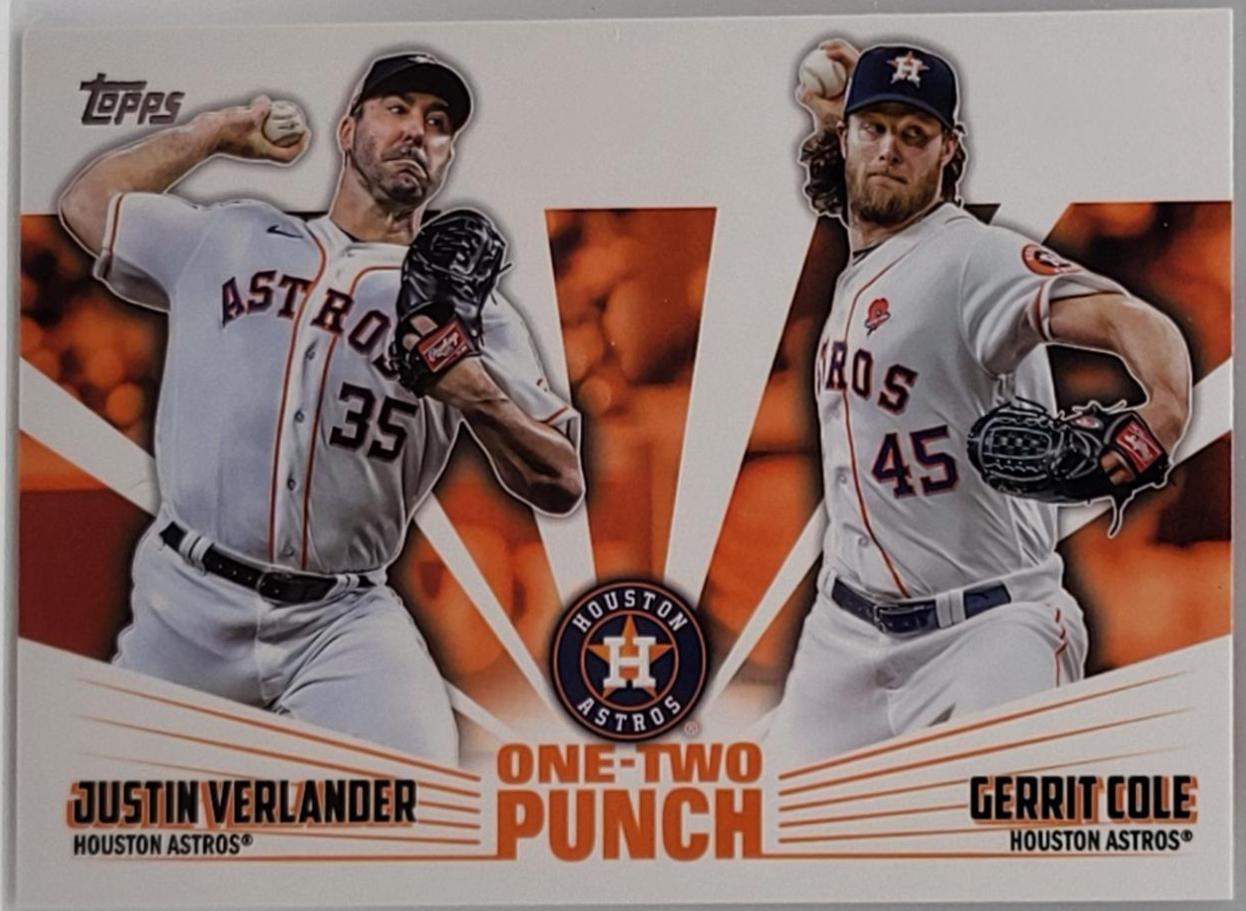 2023 Topps One Two Punch Gerrit Cole, Justin Verlander #12P-18 card