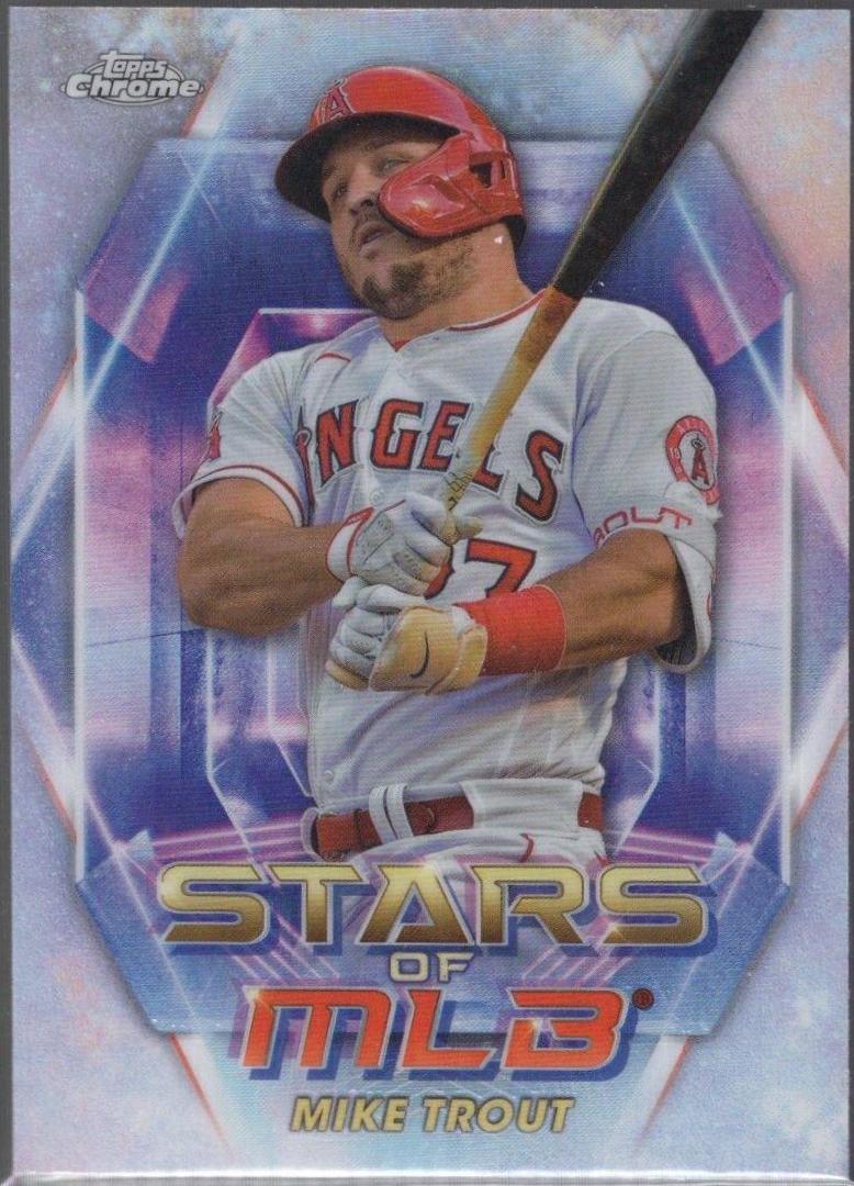 2023 Topps Stars of MLB Chrome Mike Trout #SMLBC-2 card