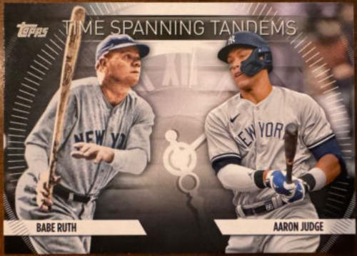 2023 Topps Update Time Spanning Tandems Aaron Judge, Babe Ruth #TS-7 card