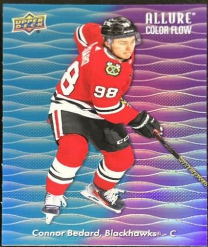 2023 Upper Deck Allure Color Flow Connor Bedard [Blue-Purple] #CF-16 card