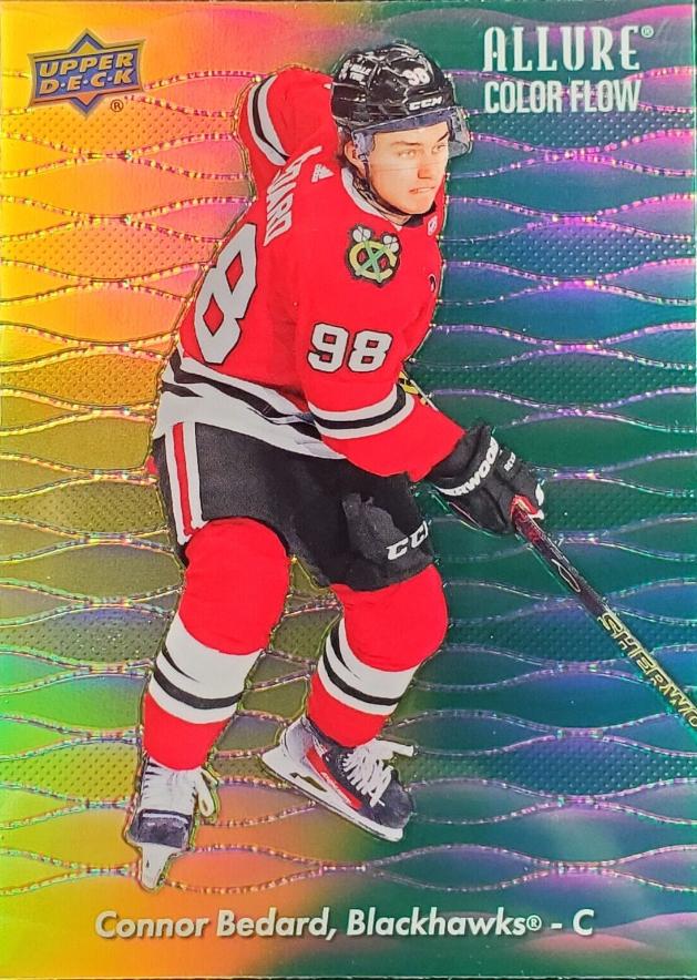 2023 Upper Deck Allure Color Flow Connor Bedard [Yellow-Green] #CF-16 card