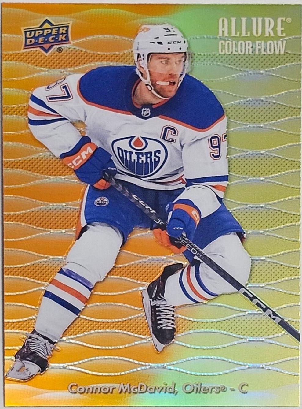 2023 Upper Deck Allure Color Flow Connor McDavid [Orange-Yellow] #CF-1 card