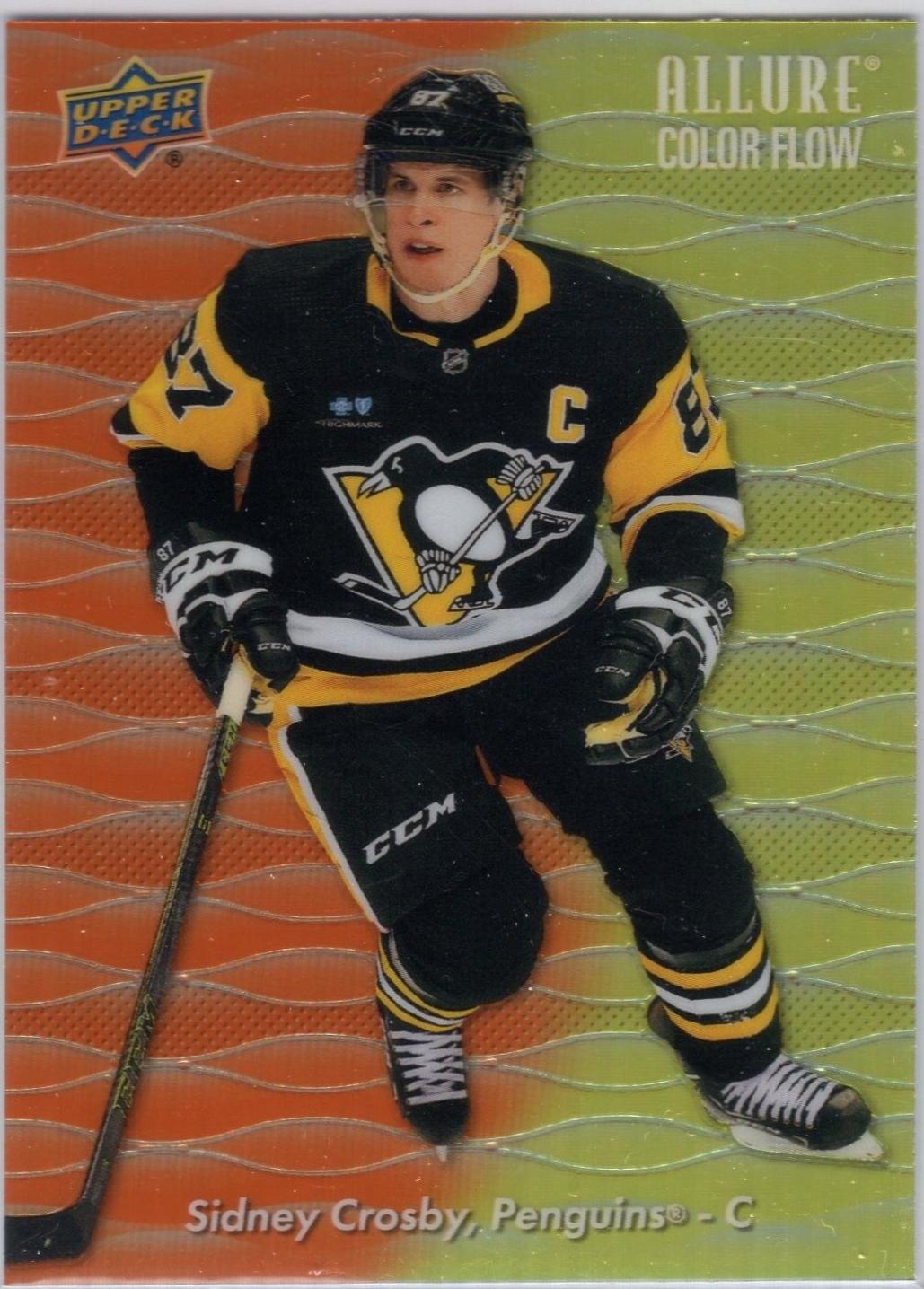 2023 Upper Deck Allure Color Flow Sidney Crosby [Orange-Yellow] #CF-18 card