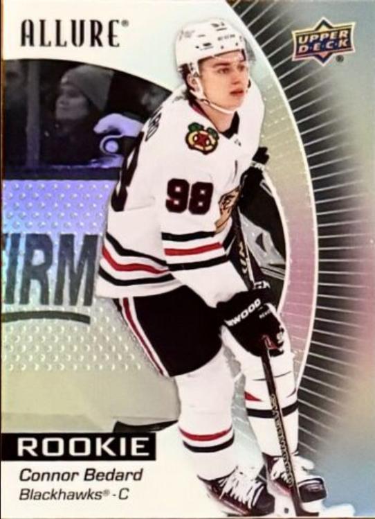 2023 Upper Deck Allure Connor Bedard [Black Rainbow] #102 card