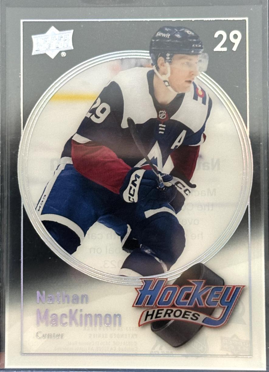 2023 Upper Deck Hockey Hero Nathan MacKinnon #HH-36 card