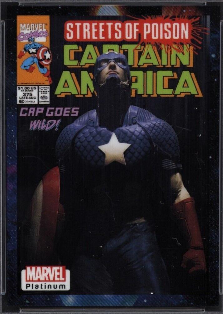 2023 Upper Deck Platinum Cover Variant Captain America [Cosmic] #WI13 card