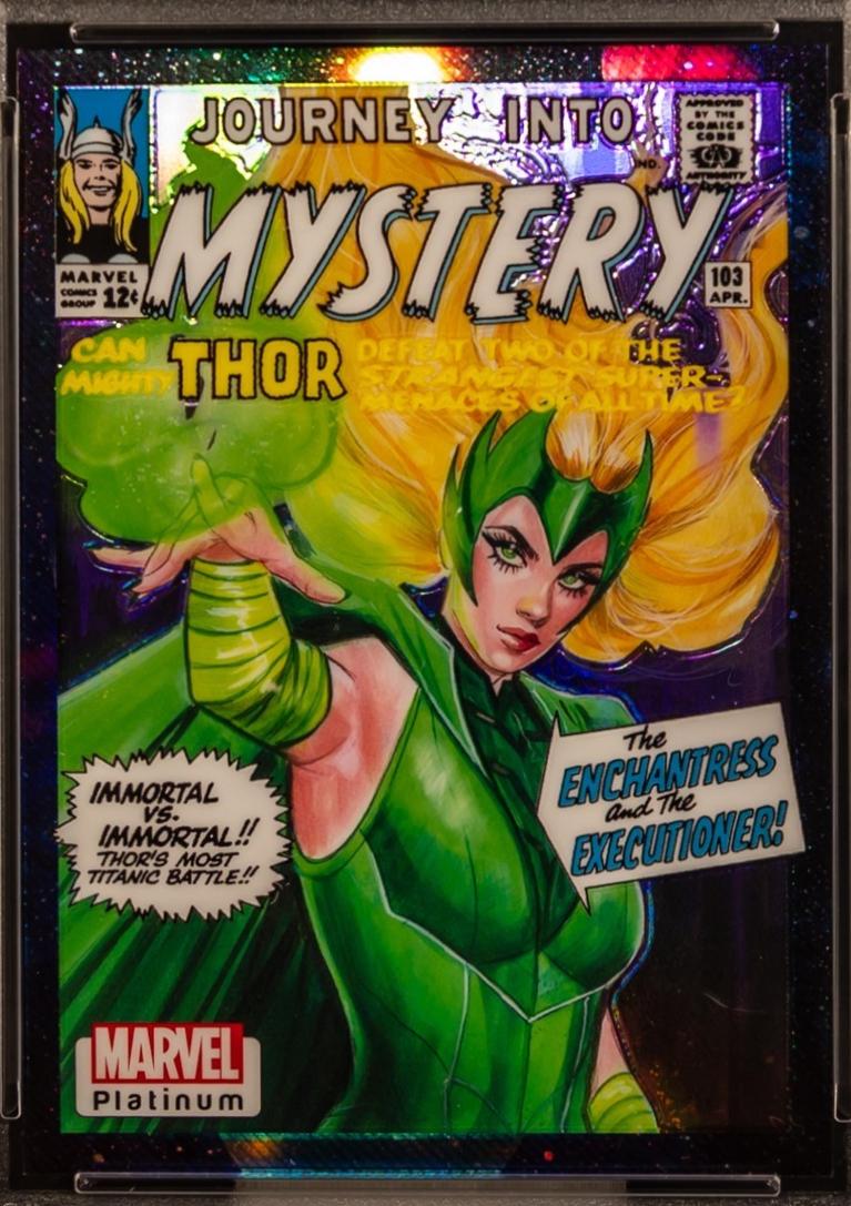 2023 Upper Deck Platinum Cover Variant Enchantress [Cosmic] #WI32 card