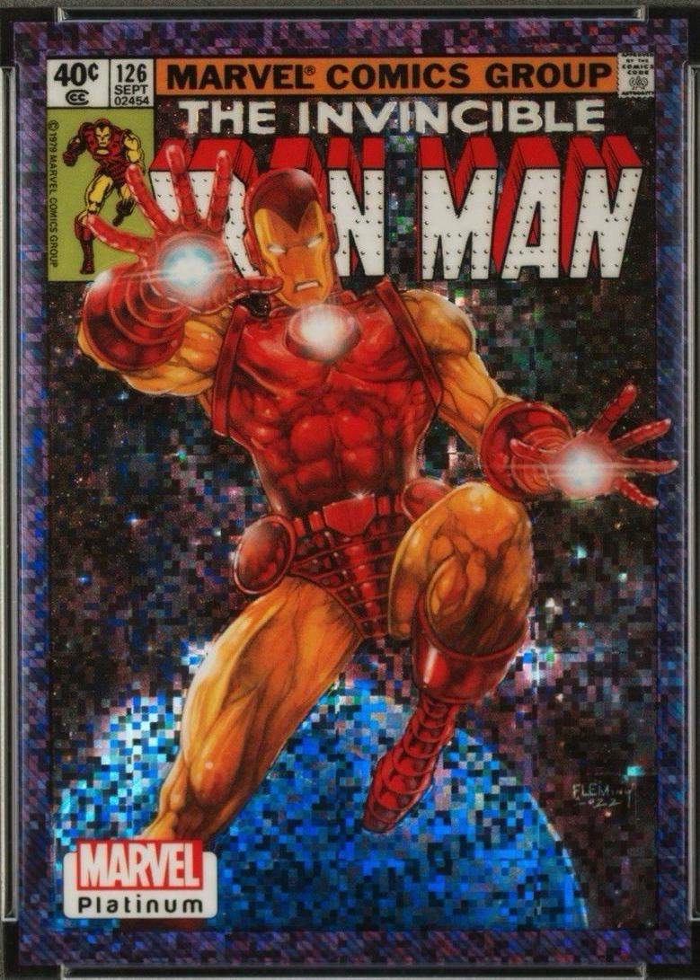 2023 Upper Deck Platinum Cover Variant Iron Man [Purple Pixel] #WI34 card