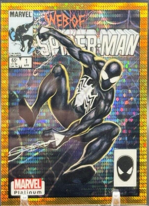 2023 Upper Deck Platinum Cover Variant Spider-Man [Amber Crystals] #WI83 card