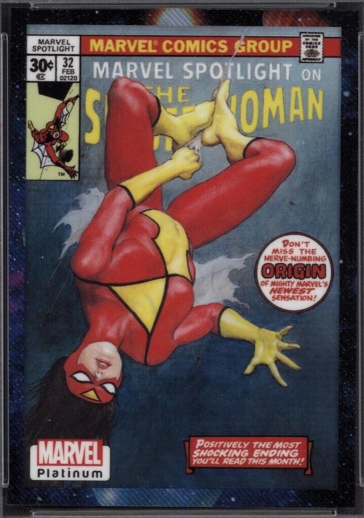 2023 Upper Deck Platinum Cover Variant Spider-Woman [Cosmic] #WI42 card