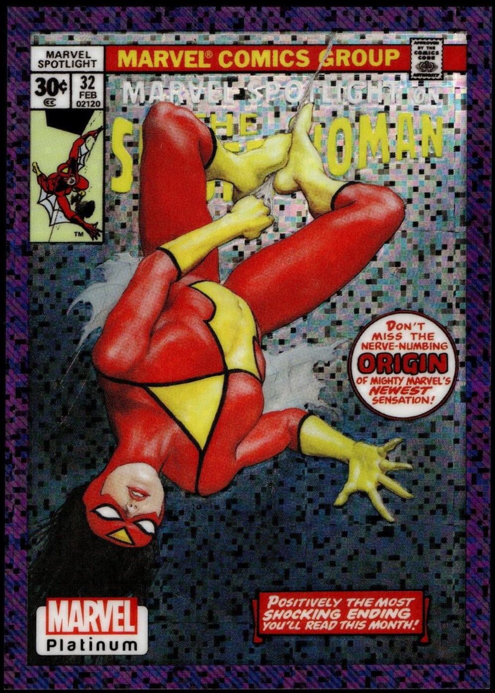 2023 Upper Deck Platinum Cover Variant Spider-Woman [Purple Pixel] #WI42 card