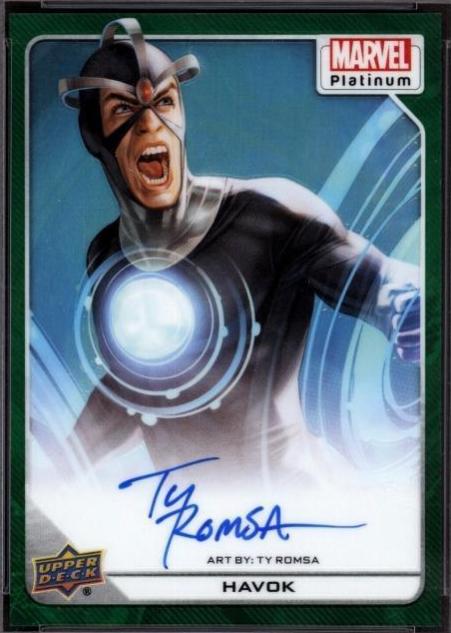 2023 Upper Deck Platinum Havok [Autograph Green Rainbow] #194 card