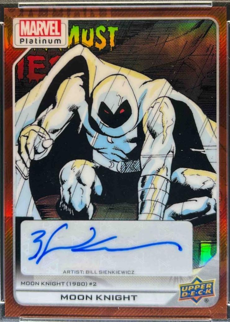 2023 Upper Deck Platinum Moon Knight [Autograph Orange Rainbow] #104 card