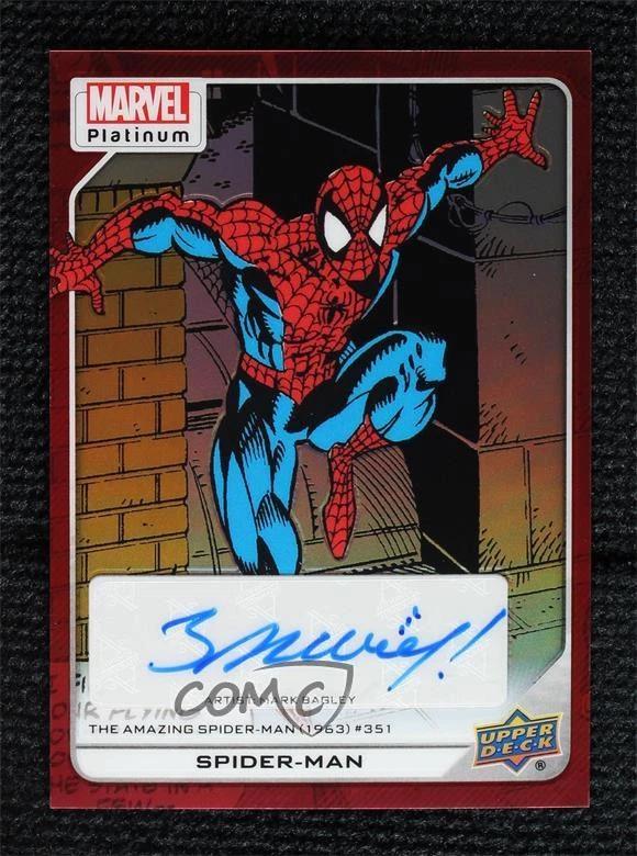 2023 Upper Deck Platinum Spider-Man [Autograph Orange Rainbow] #153 card