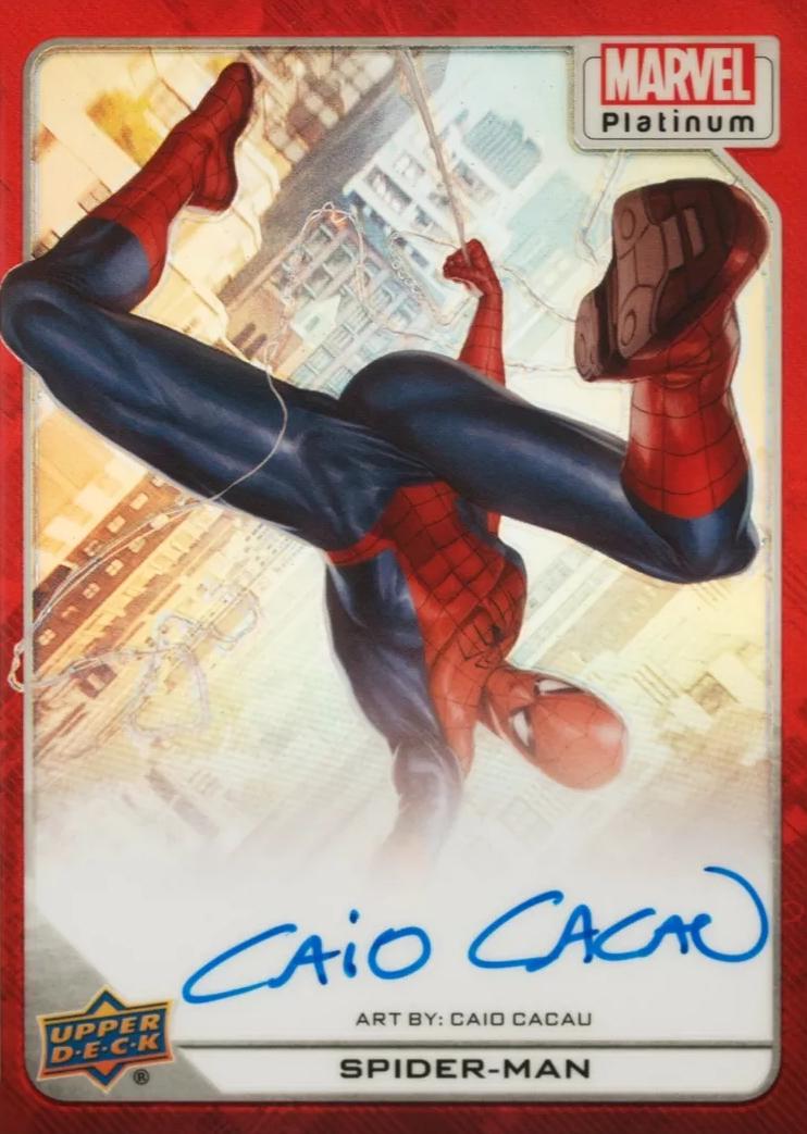 2023 Upper Deck Platinum Spider-Man [Autograph Red Rainbow] #61 card