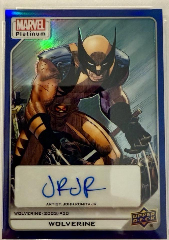2023 Upper Deck Platinum Wolverine [Autograph Blue Rainbow] #182 card
