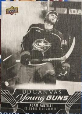2023 Upper Deck UD Canvas Adam Fantilli [Black White] #C373 card