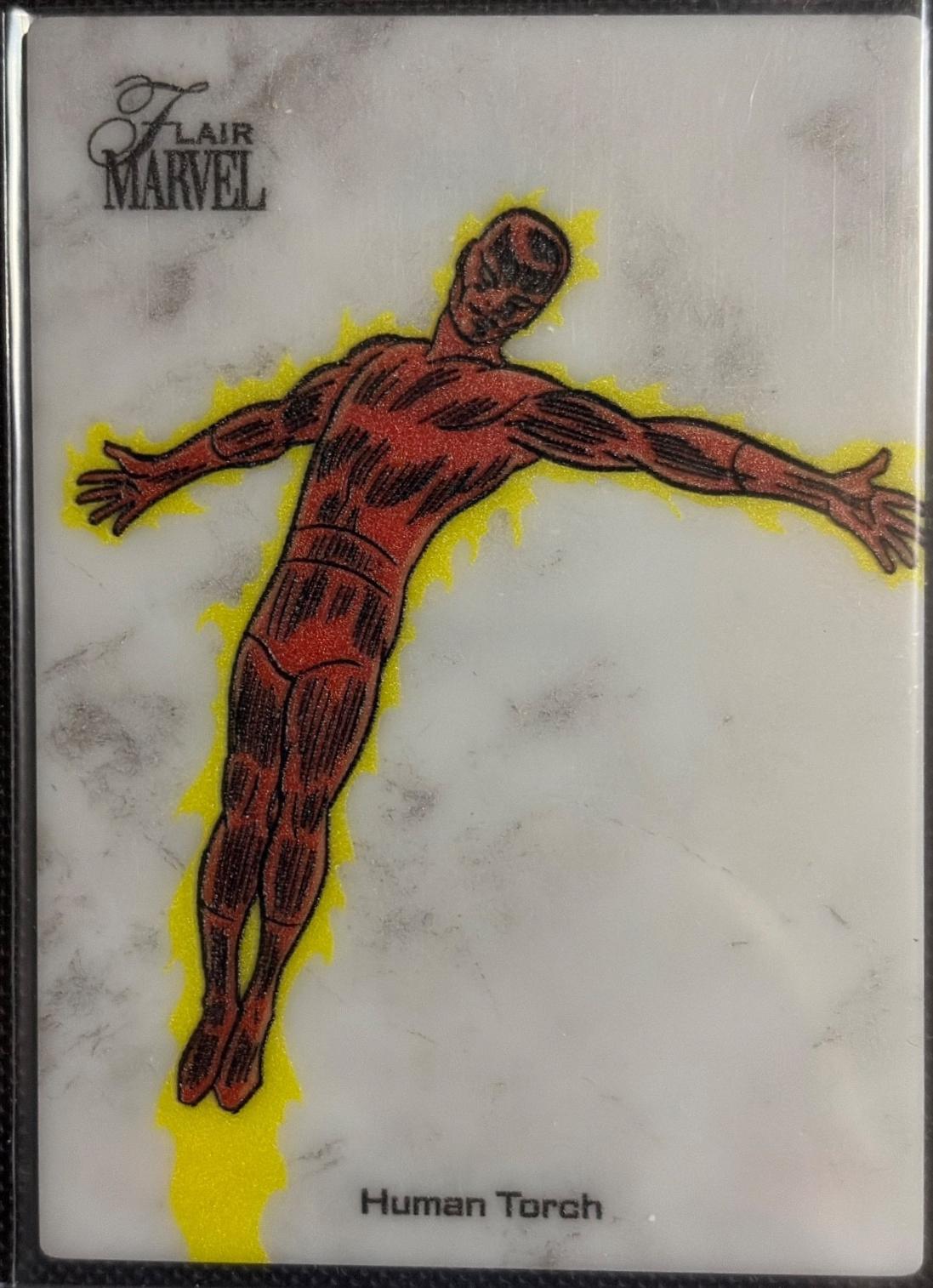 2024 2023 Flair Carved Human Torch #CC12 card
