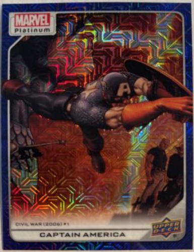 2024 2023 Upper Deck Platinum Captain America [Blue Traxx] #171 card