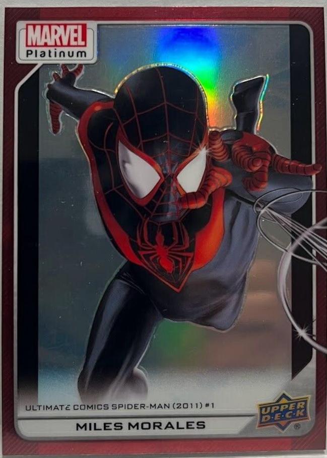 2024 2023 Upper Deck Platinum Miles Morales [Red Rainbow] #112 card