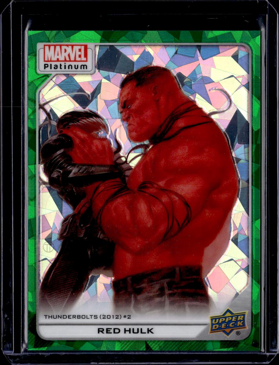 2024 2023 Upper Deck Platinum Red Hulk [Green Crackle] #190 card
