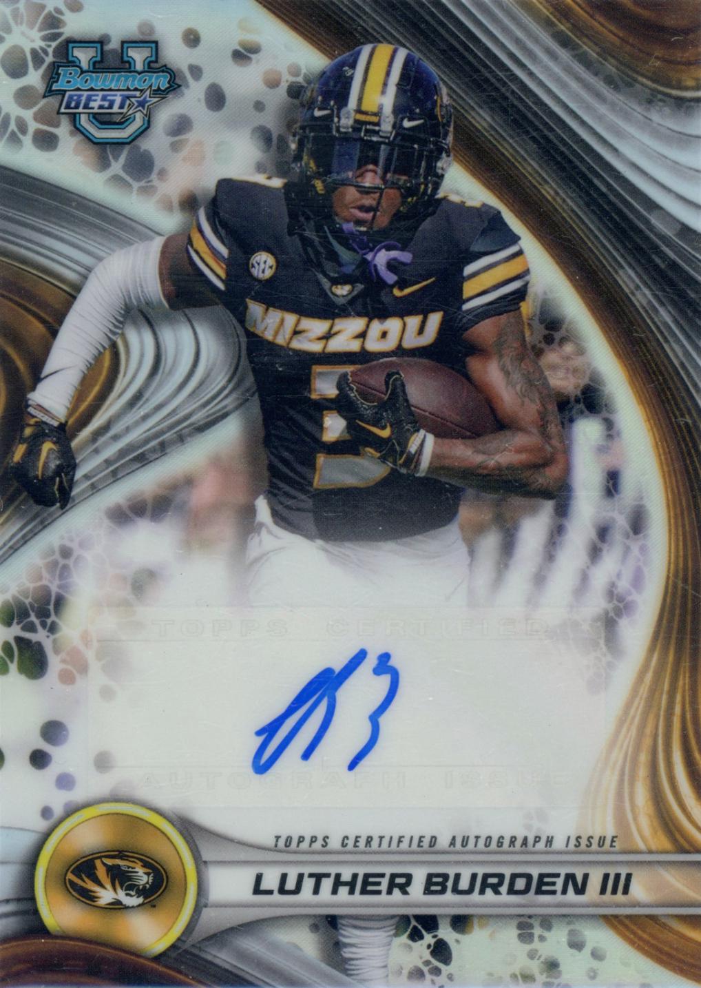 2024 Bowman Best University Autograph Refractor Luther Burden III #BOA-LB card