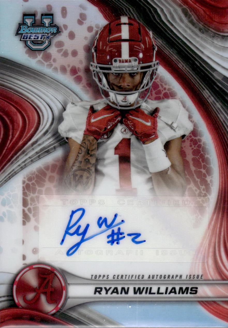 2024 Bowman Best University Autograph Refractor Ryan Williams #BOA-RW card