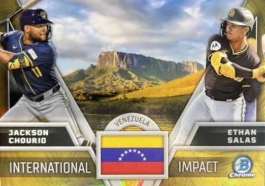 2024 Bowman Chrome International Impact Ethan Salas / Jackson Chourio #II-4 card