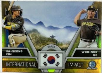 2024 Bowman Chrome International Impact Ha-Seong Kim / Woo-Suk Go #II-19 card
