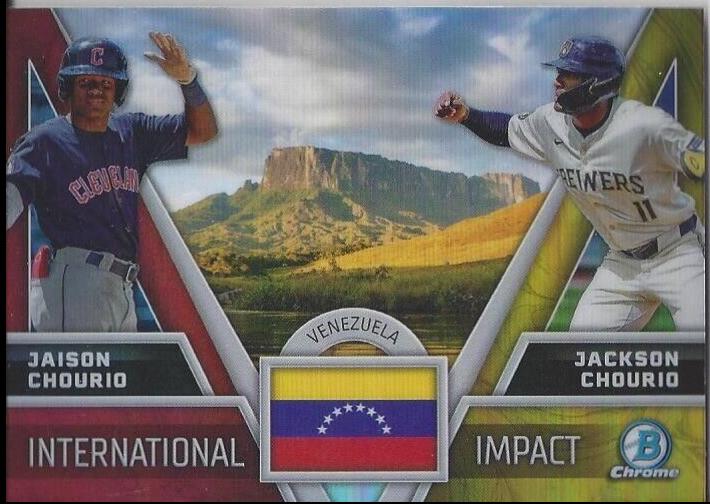 2024 Bowman Chrome International Impact Jaison Chourio / Jackson Chourio #II-11 card